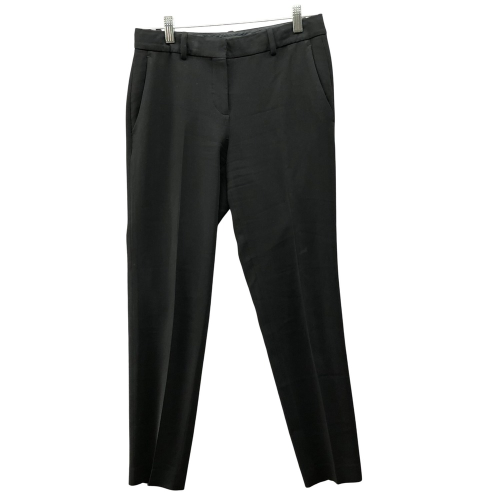 Theory Testra 2B Modern Crepe Dress Pants Womens 00 Black Slim Straight Ankle - Picture 1 of 10